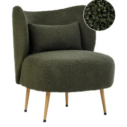 Fauteuils-Beliani OTSBY II - Fauteuil - Donkergroen - Bouclé