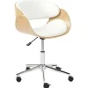 Bureaustoelen|Bureaustoelen-Leen Bakker PALATKA - Bureaustoel - Lichthout/Zwart - Kunstleer