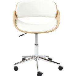 Bureaustoelen|Bureaustoelen-Leen Bakker PALATKA - Bureaustoel - Lichthout/Zwart - Kunstleer