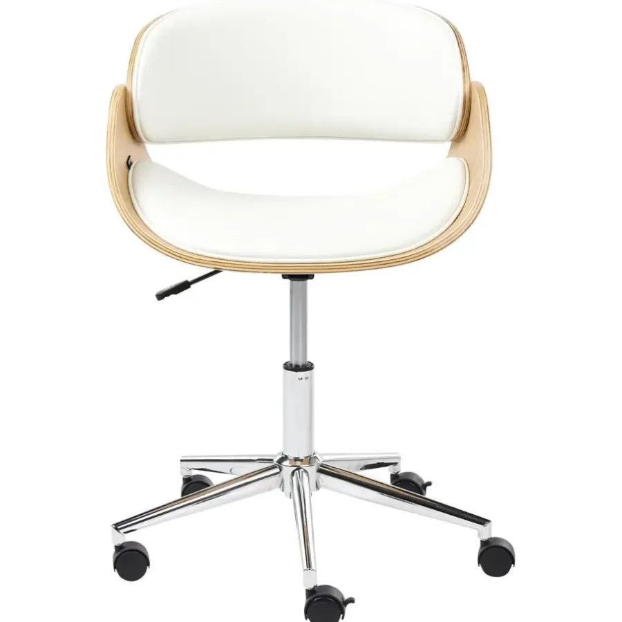 Bureaustoelen|Bureaustoelen-Leen Bakker PALATKA - Bureaustoel - Lichthout/Zwart - Kunstleer