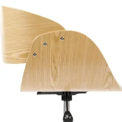Bureaustoelen|Bureaustoelen-Leen Bakker PALATKA - Bureaustoel - Lichthout/Zwart - Kunstleer