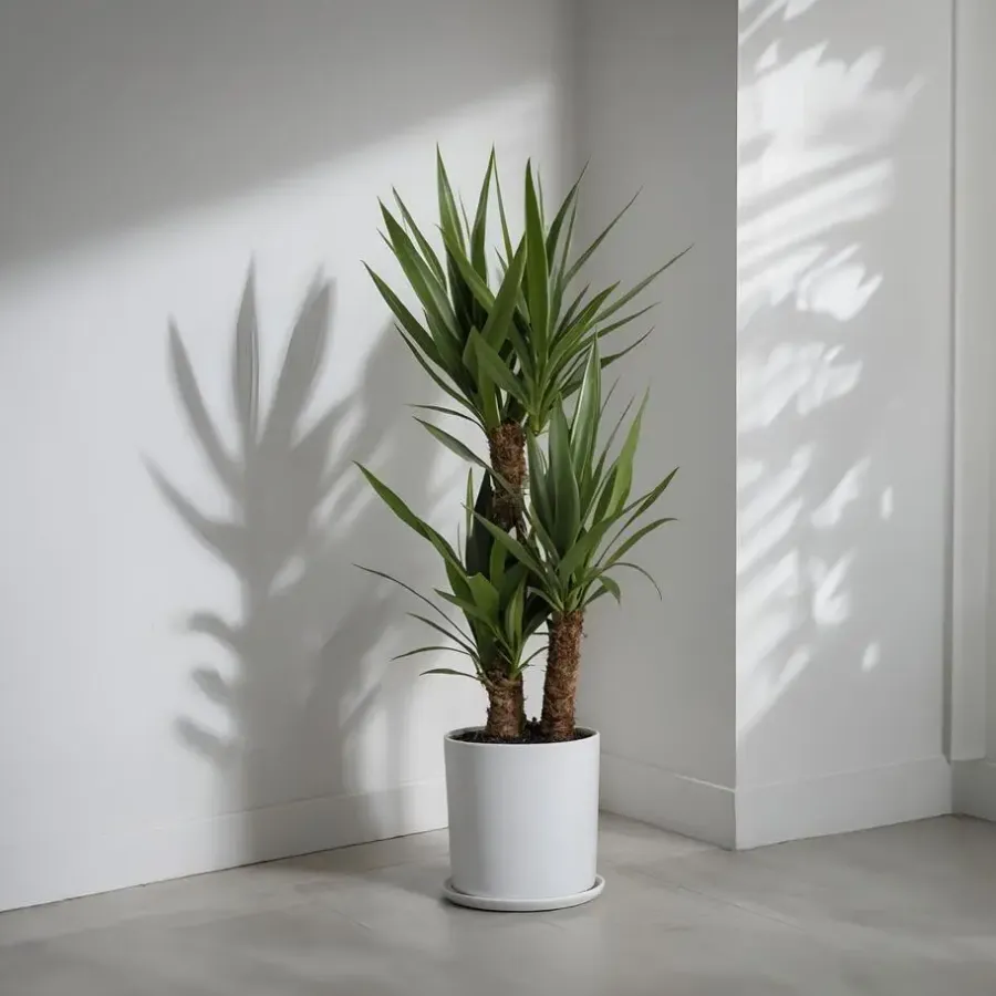 Kamerplanten-Plant in a Box Palmlelie - Yucca elephantipes - Hoogte 70-80cm - ⌀21cm