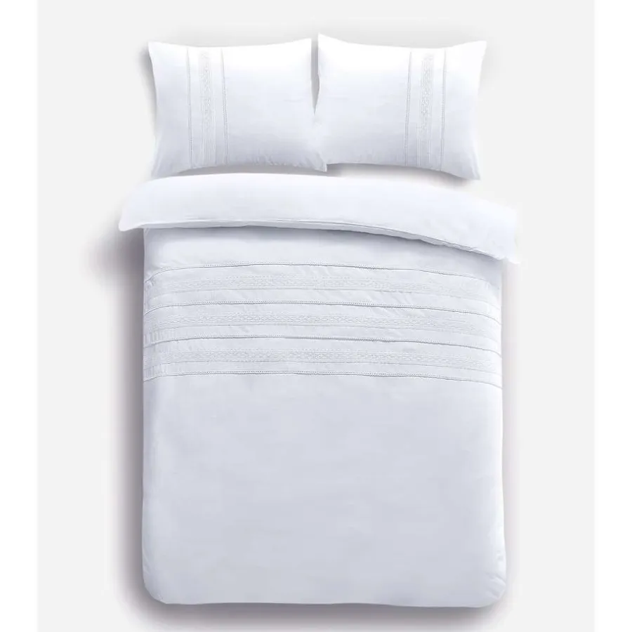Papillon Deluxe dekbedovertrek Madrid - 240x200/220 cm - Wit