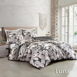 1-Persoons Dekbedovertrekken-Papillon Luna Dekbedovertrek - Eenpersoons - 140x200/220 cm - Navy