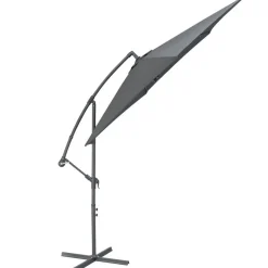 Merkloos Parasol - duurzame Zweefparasol Ø300 cm – Kantelbaar - 3 meter doorsnede - Grijs