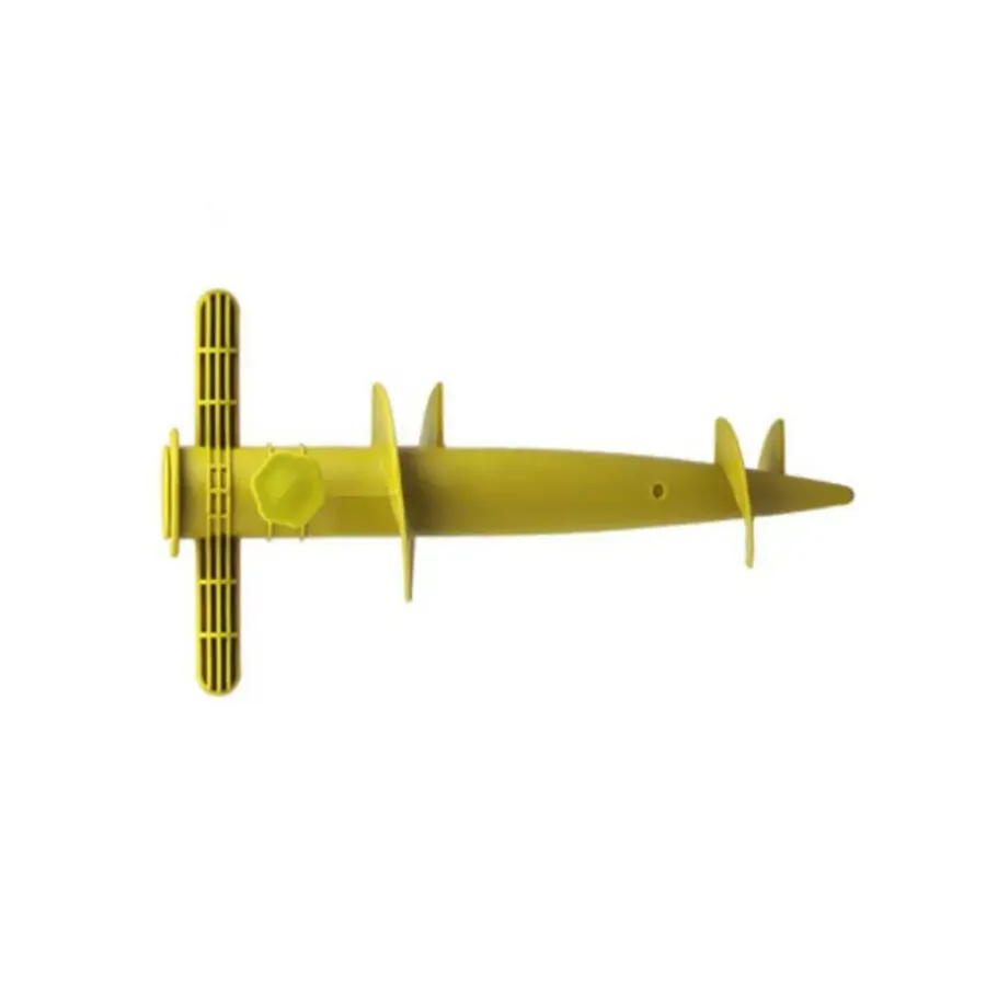 Parasolvoeten-Merkloos Parasolharing - geel - kunststof - D22-32 mm x H31 cm