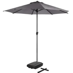 Merkloos Parasolvoet kruisvoet - vierkant - antraciet grijs - 60 liter