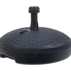 Merkloos Parasolvoet Rattan - rond - antraciet grijs - D45 cm - 20 liter