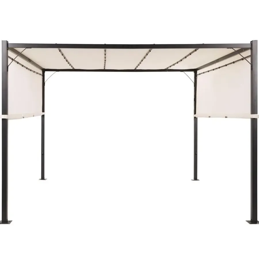 Terrasoverkappingen-Beliani PARGA - Tuinpaviljoen - Beige - Polyester
