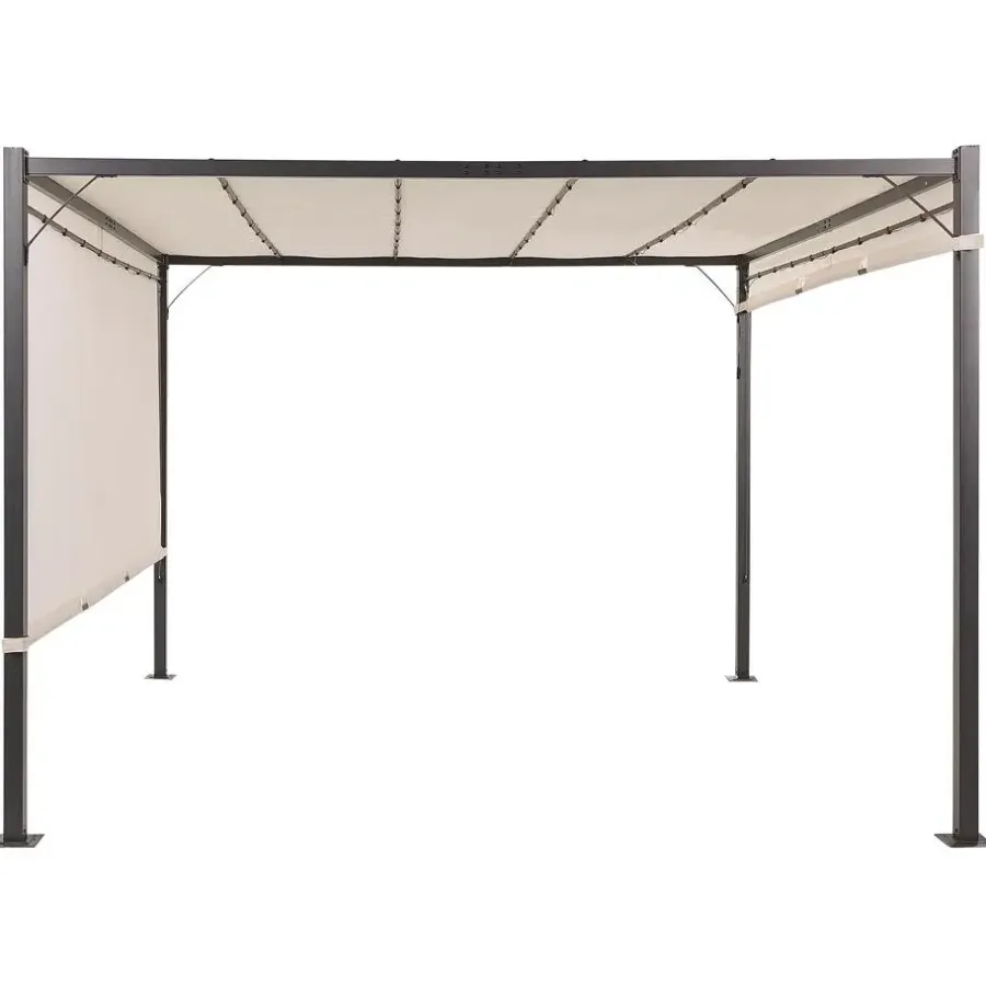 Terrasoverkappingen-Beliani PARGA - Tuinpaviljoen - Beige - Polyester