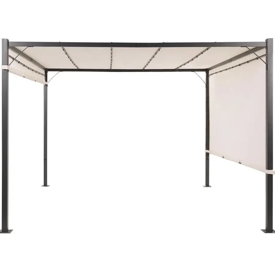 Terrasoverkappingen-Beliani PARGA - Tuinpaviljoen - Beige - Polyester