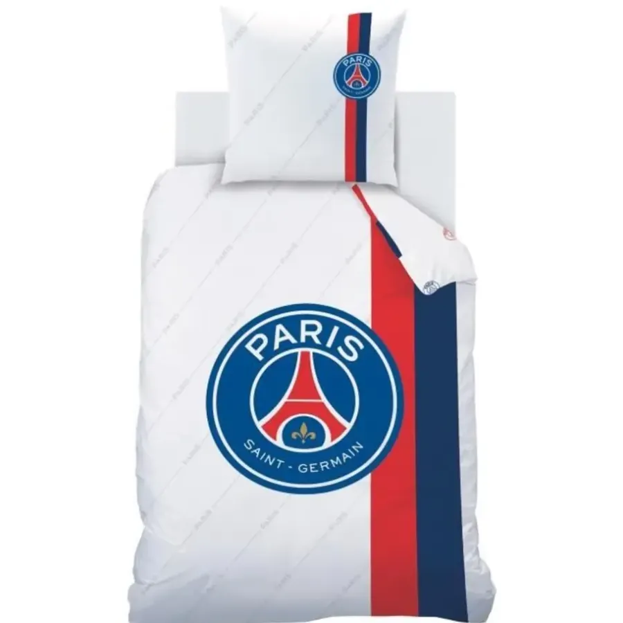 Paris Saint Germain Dekbedovertrek Retro White - 140 x 200 cm - Katoen
