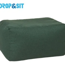 Zitzakken-Parya - Poef Duurzaam - 100% Gerecyclede Petflessen - Groen - 55x75x45cm