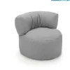 Parya - Zitzak Stoel Junior - Grijs - 70 x 50 cm - Kinderstoel met Vulling
