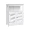 Hoge Kasten-Parya Home - Badkamerkast - Vrijstaande Kast - 2 Deuren - Hout - Wit
