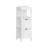 Bobbel Home Parya Home - Badkamerkast - Medicijnkast - 2 Lades - 1 Open vlak - Hout - Wit
