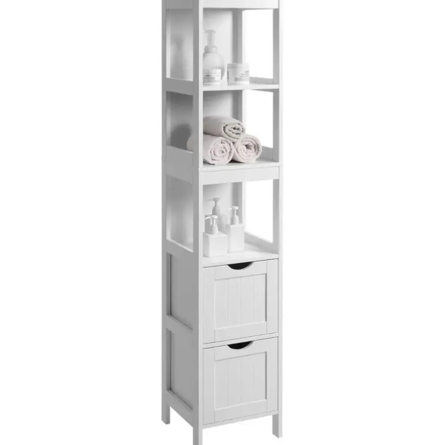 Parya Home - Hoge Badkamerkast - Hout - Wit