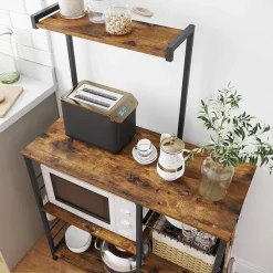 Trolleys-Parya Home - Keukenkast - Keukenrek - Industrieel - Hout - Bruin