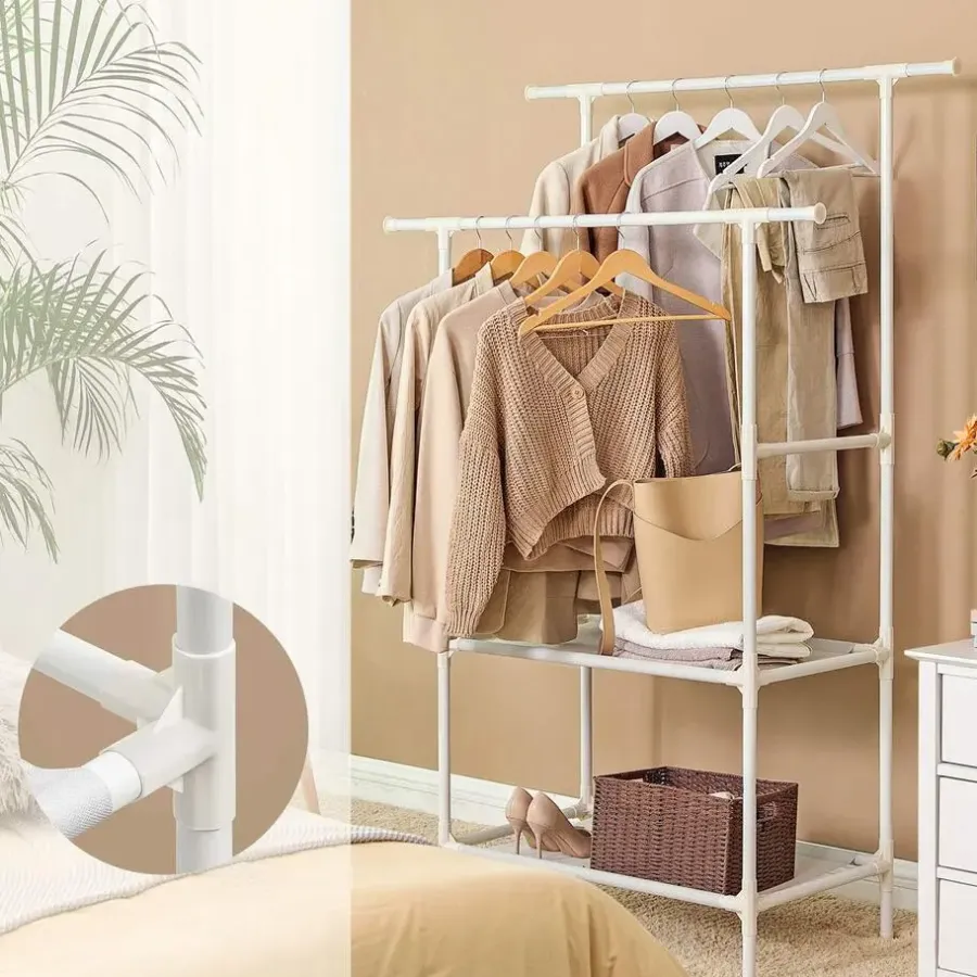 Parya Home - Kledingrek - Belastbaar tot 70 kg - wit