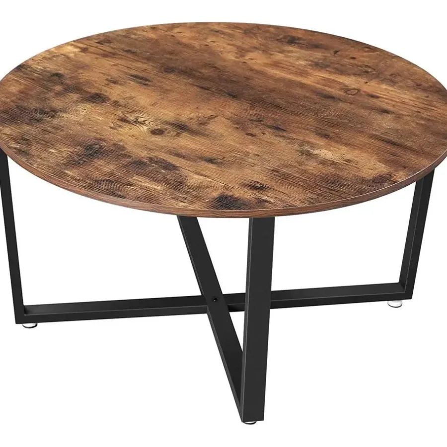 Parya Home - Salontafel - IJzer & Hout - Vintage - Donkerbruin