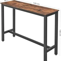 Bartafels-Parya Home - Smalle bartafel - Metale frame - Industrieel