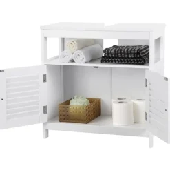 Bobbel Home Parya Home - Wastafelonderkast -Badkamerkast - 2 Deuren - Wit