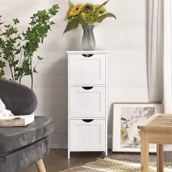 Hoge Kasten-Parya Home Badkamerkast, badkamerkast, zijkast met 4 laden