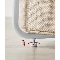 Bijzettafels-Parya Home Bijzettafel, ronde bijzettafel met stoffen mand