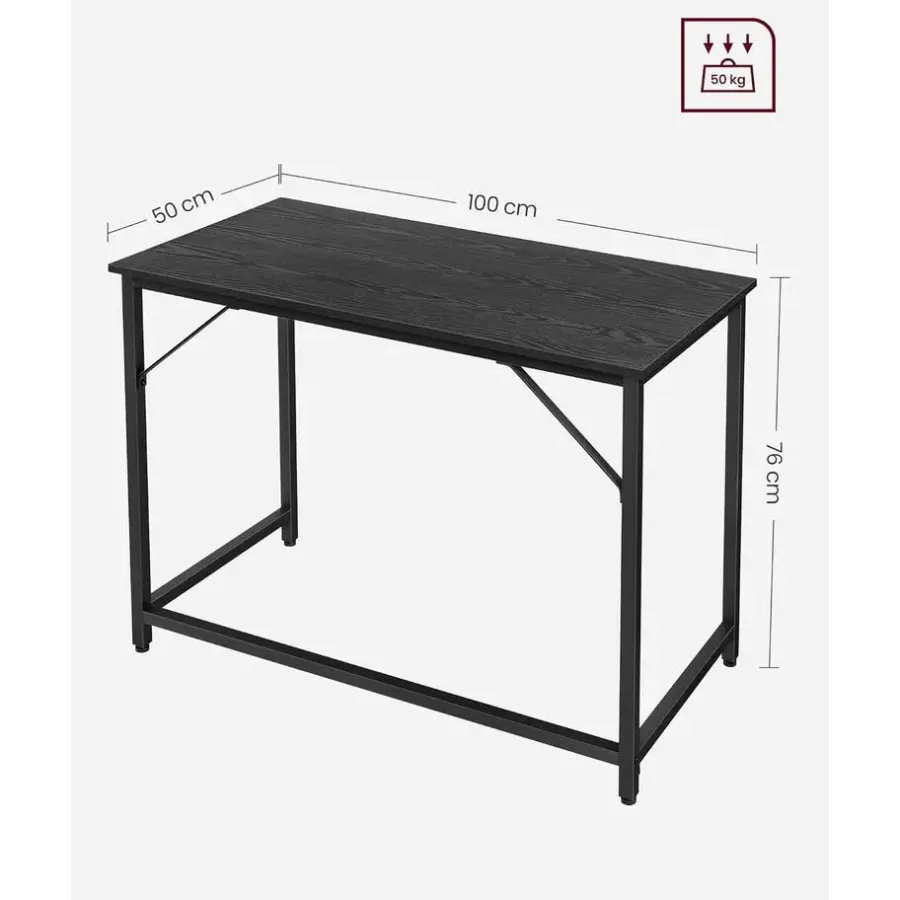 Bureaus-Parya Home Compact Bureau – Modern computerbureau - metalen frame