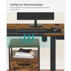 Zit-Sta-Bureaus-Parya Home Elektrisch Verstelbaar Bureau - Hoogte Verstelbaar