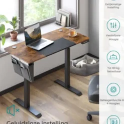 Zit-Sta-Bureaus-Parya Home Elektrisch Verstelbaar Bureau - Hoogte Verstelbaar