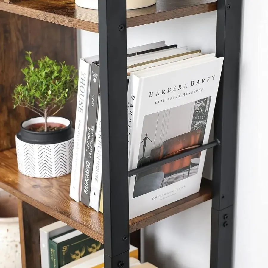 Boekenkasten|Boekenkasten-Parya Home Industriėle Boekenkast – Staande kast met 4 legplanken