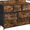 Ladekasten|Ladekasten-Merkloos Parya Home Industriėle Commode – Opbergkast met 7 mdf laden en metalen frame