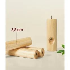 Parya Home Kapstok – Kledingrek van massief hout met 8 haken