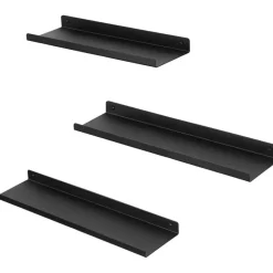 Parya Home Metalen wandplanken, set van 3, zwevende planken
