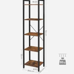 Stellingkasten-Parya Home Opbergrek met stalen frame, voor woonkamer