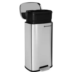 Prullenbakken-Parya Home RVS Pedaalemmer - 30 liter - Rechthoekig