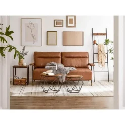 Salontafels-Parya Home salontafel set van 2 salontafels bruin-zwart