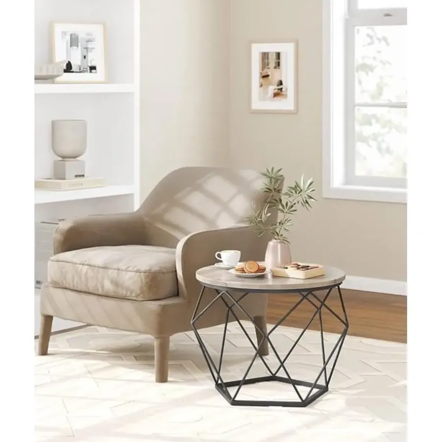 Salontafels-Parya Home salontafel set van 2 salontafels bruin-zwart