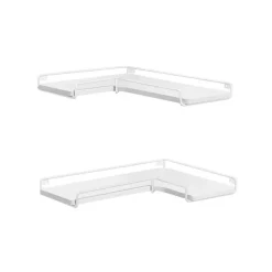 Parya Home zwevende planken, set van 2, L-vormige hoekplanken