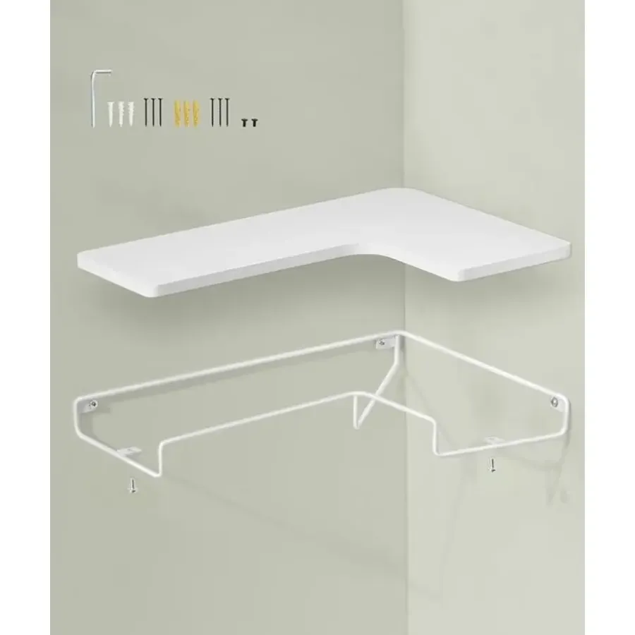 Parya Home zwevende planken, set van 2, L-vormige hoekplanken