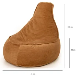 Zitzakken-Parya Stoel Zitzak Ribstof - Zitzakfauteuil - Woonkamerzitzak - Poef