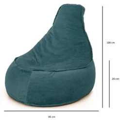 Parya Stoel Zitzak Ribstof - Zitzakfauteuil - Woonkamerzitzak - Poef