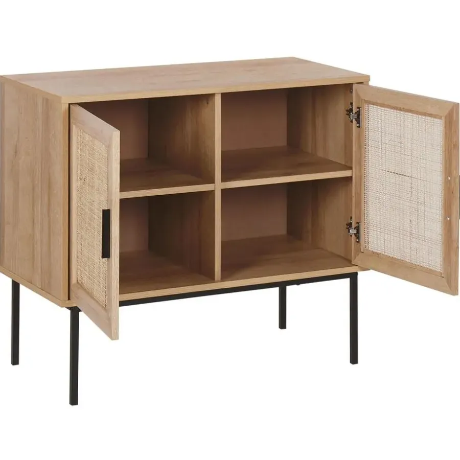 Dressoirs-Beliani PASCO - Sideboard - Lichte houtkleur - Vezelplaat