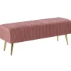 Hockers En Voetenbanken-Beliani PATERSON - Hocker - Roze - Fluweel
