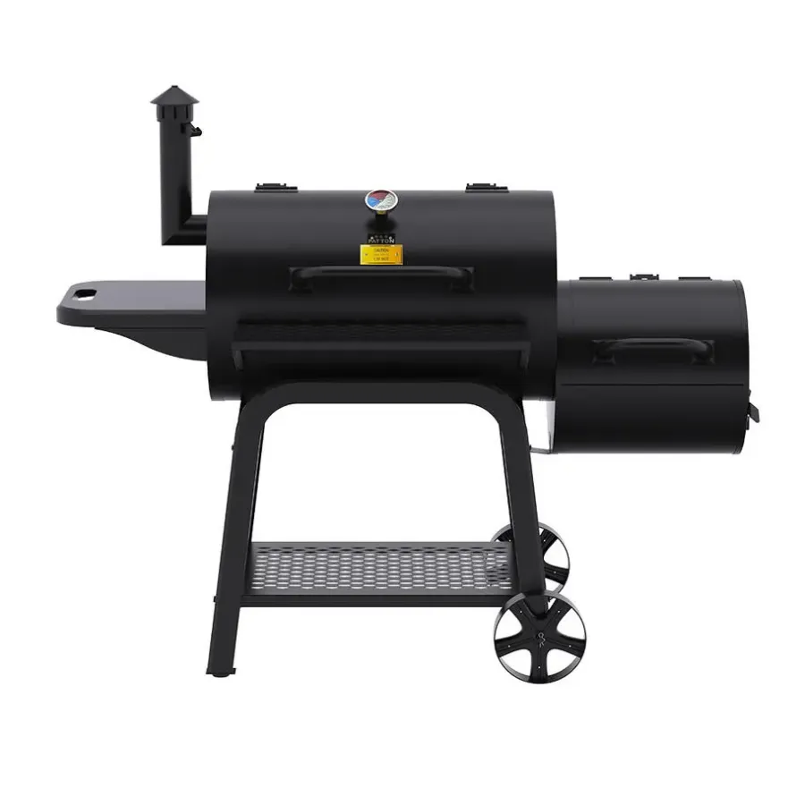 Barbecues En Accessoires-Patton Smoker Houtskoolbarbecue Oklahoma - Zwart