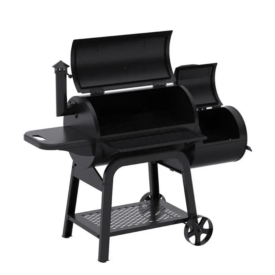 Barbecues En Accessoires-Patton Smoker Houtskoolbarbecue Oklahoma - Zwart