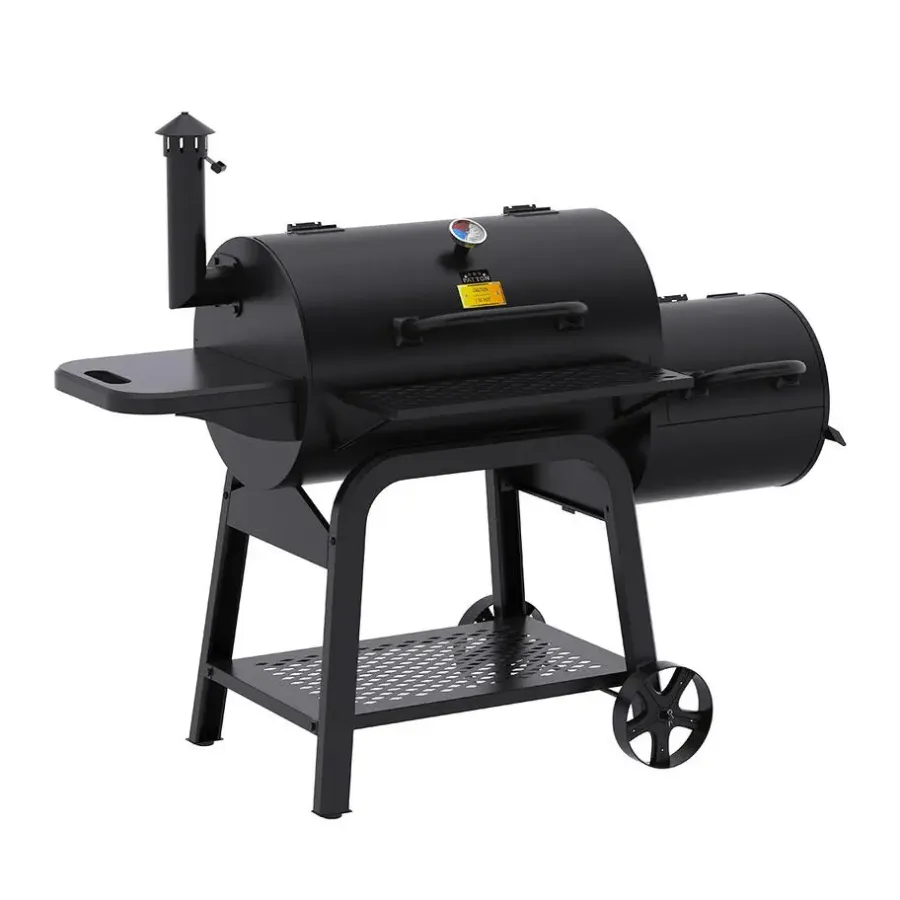 Barbecues En Accessoires-Patton Smoker Houtskoolbarbecue Oklahoma - Zwart