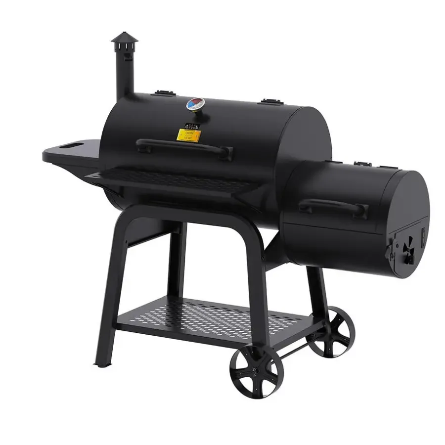 Barbecues En Accessoires-Patton Smoker Houtskoolbarbecue Oklahoma - Zwart
