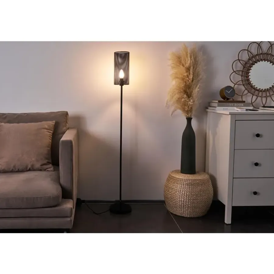 Staande Lampen-Pauleen Black Mesh Vloerlamp - E14